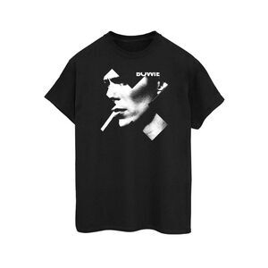 David Bowie Womens/Ladies Cross Smoke Boyfriend Fit Cotton Boyfriend T-Shirt / B